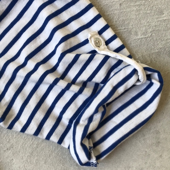 TINY Anthropologie Blue Stripe Embroidered Top - Picture 4 of 8